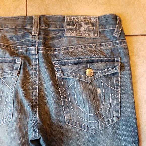 True Religion Billy Riot Row 42 Seat 34 Bootcut Jeans size 40 - Picture 9 of 12